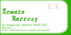 renato mattesz business card